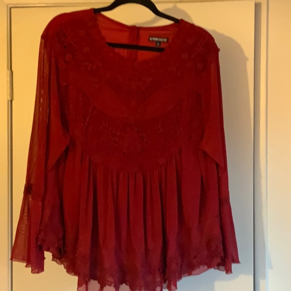 Beautiful deep red blouse